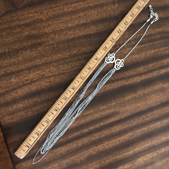 Brighton retired long length multi chain swirl link necklace & earrings - Picture 16 of 16